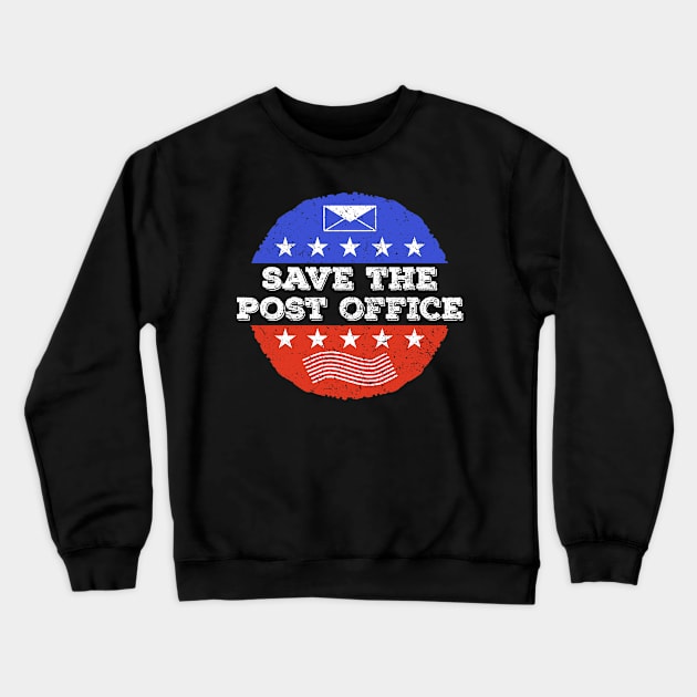 Retro Vintage Save The Post Office Crewneck Sweatshirt by KawaiinDoodle